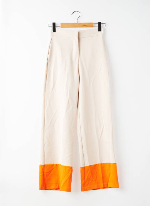 Pantalon droit beige NOOR BY NORA GHARIB femme