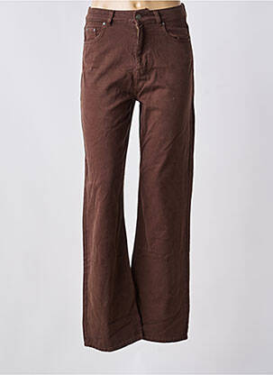 Jeans coupe droite marron ONLY femme