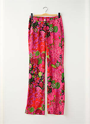 Pantalon droit rose MORGAN femme