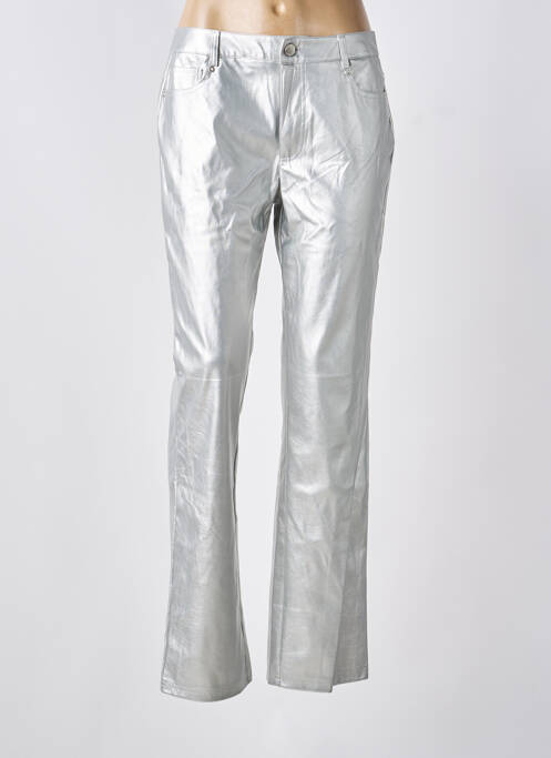 Pantalon droit argent ONLY femme