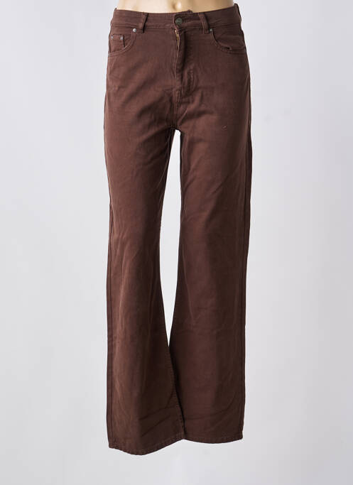 Jeans coupe droite marron ONLY femme