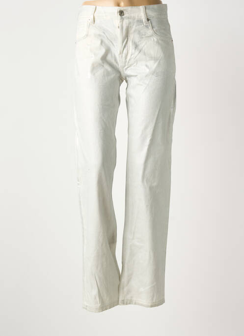 Pantalon droit argent MANGO femme