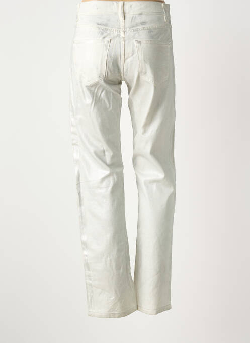 Pantalon droit argent MANGO femme