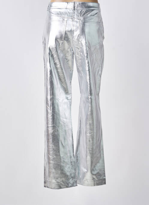 Pantalon droit argent MANGO femme