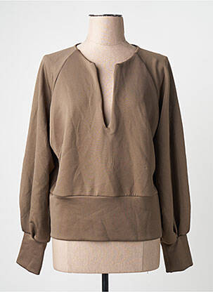 Sweat-shirt marron YUGEN femme