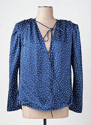 Chemisier bleu MANGO femme