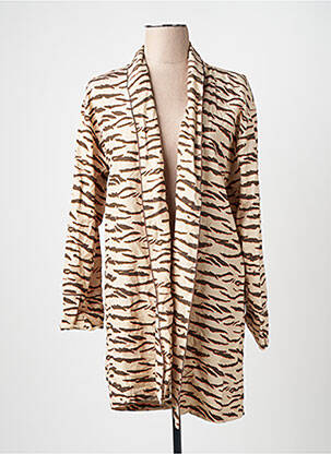 Gilet manches longues marron NOOR BY NORA GHARIB femme