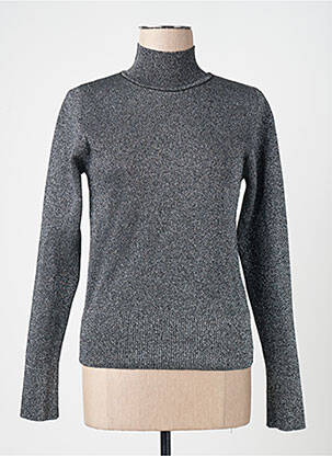 Pull col roulé argent ASTRID BLACK LABEL femme