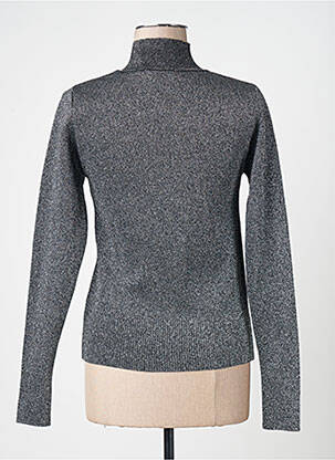 Pull col roulé argent ASTRID BLACK LABEL femme