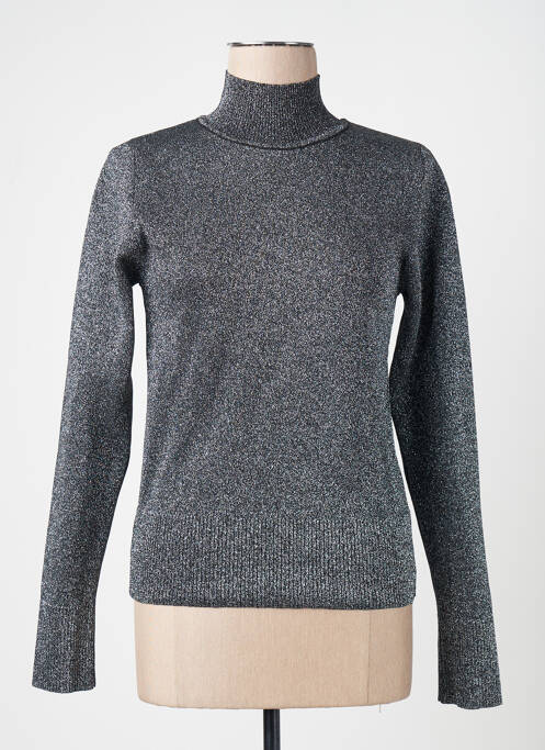 Pull col roulé argent ASTRID BLACK LABEL femme