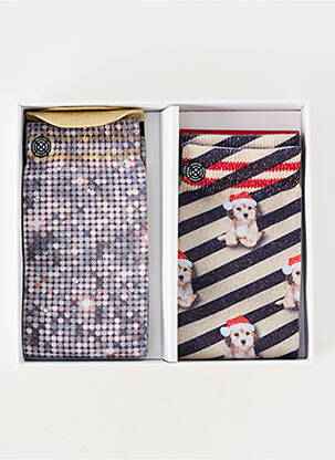 Chaussettes beige XPOOOS femme