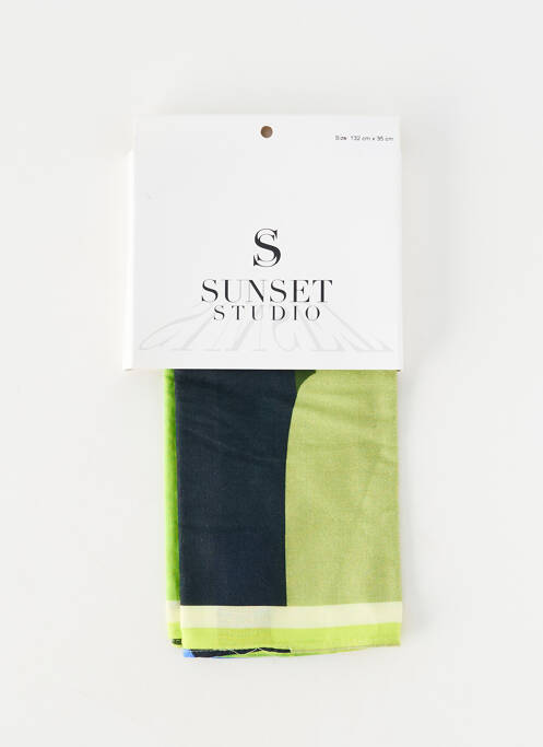 Foulard vert SUNSET STUDIO femme