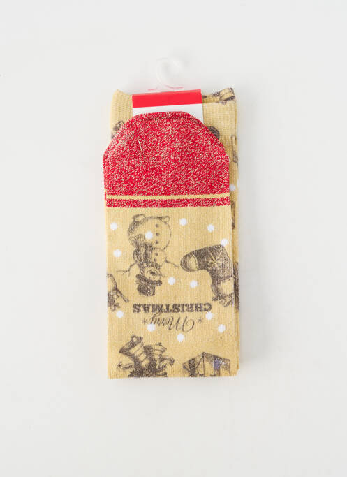 Chaussettes jaune XPOOOS femme