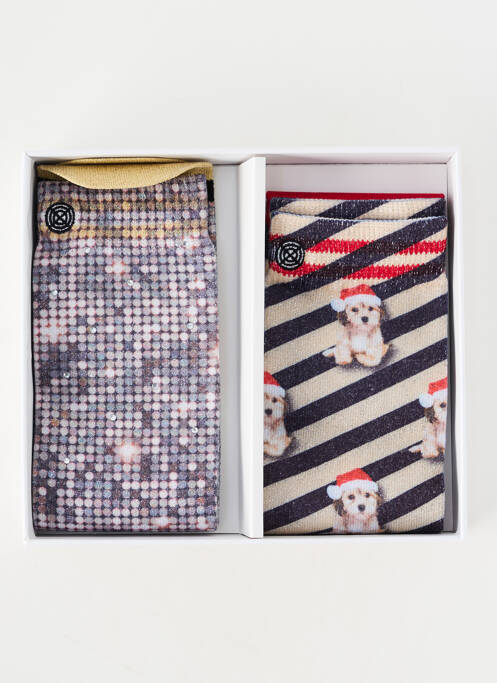 Chaussettes beige XPOOOS femme