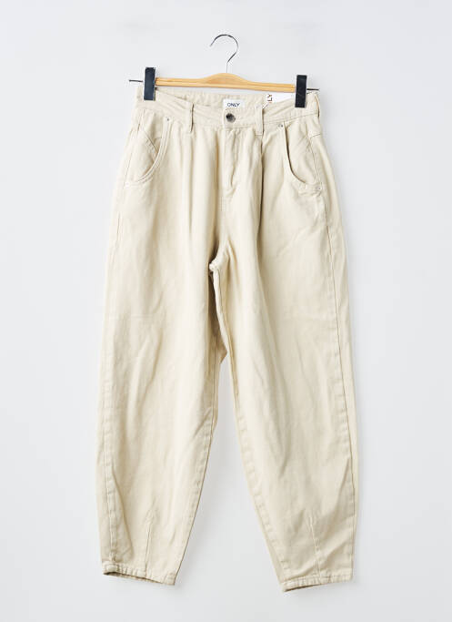 Jeans coupe droite beige ONLY femme