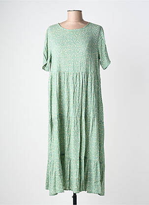 Robe mi-longue vert ONLY femme