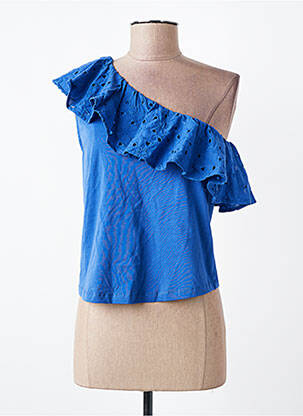 Débardeur bleu MANGO femme