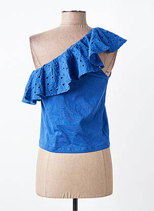 Débardeur bleu MANGO femme