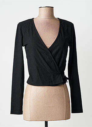 Gilet cache-cœur noir ONLY femme