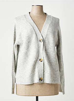 Gilet manches longues gris ONLY femme