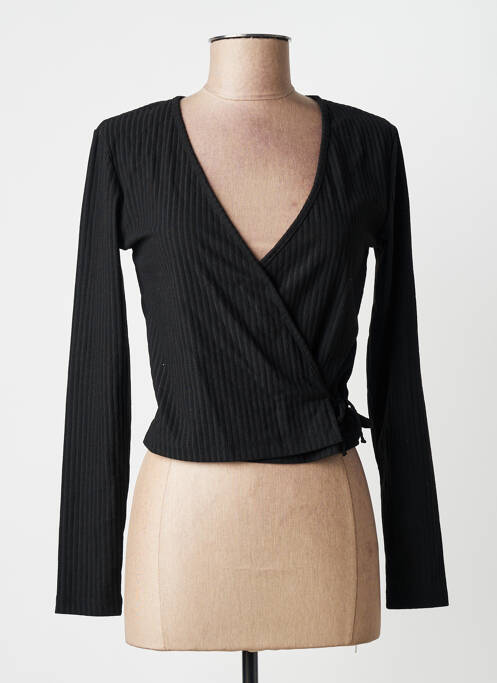 Gilet cache-cœur noir ONLY femme