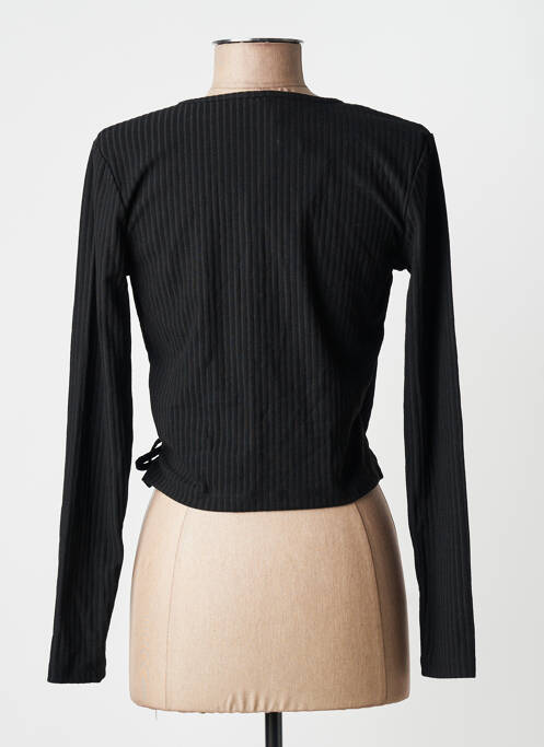 Gilet cache-cœur noir ONLY femme