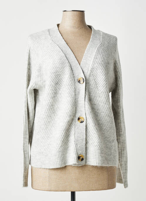 Gilet manches longues gris ONLY femme