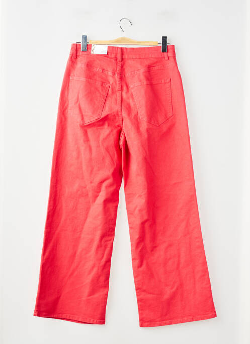 Jeans coupe droite rouge ONLY femme