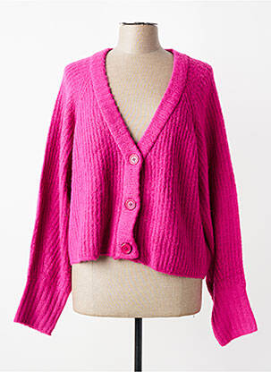 Gilet manches longues rose HAILYS femme