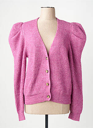 Gilet manches longues rose VILA femme
