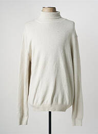 Pull col roulé blanc MANGO homme