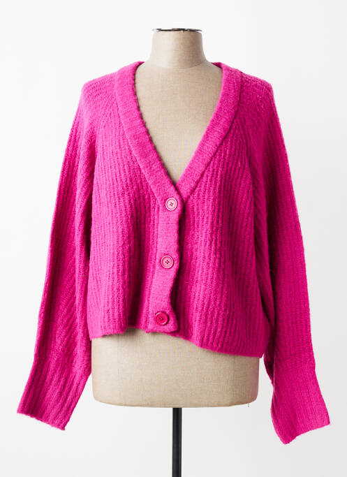 Gilet manches longues rose HAILYS femme