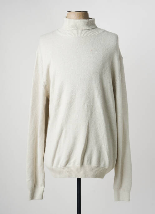 Pull col roulé blanc MANGO homme