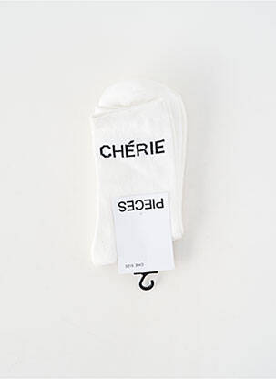 Chaussettes blanc PIECES femme