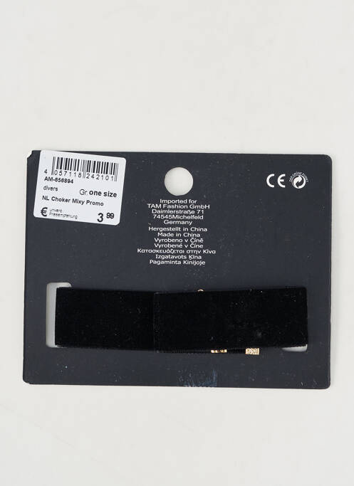 Collier noir HAILYS femme