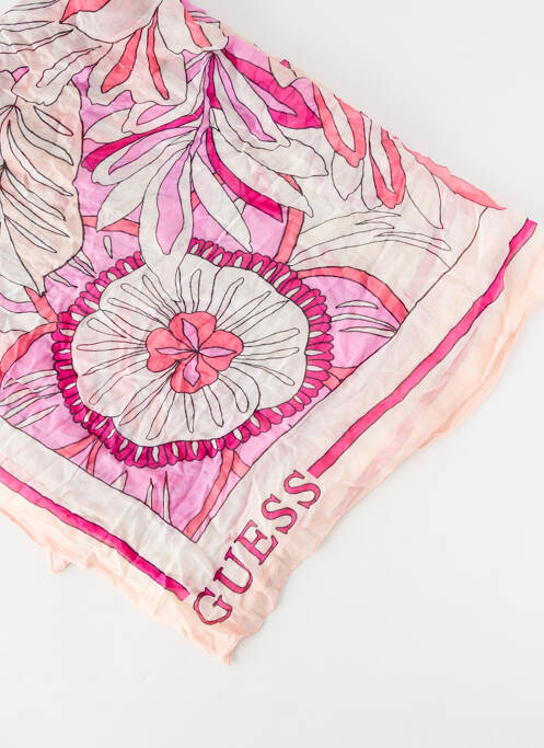 Foulard rose GUESS femme