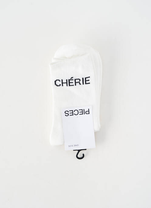 Chaussettes blanc PIECES femme
