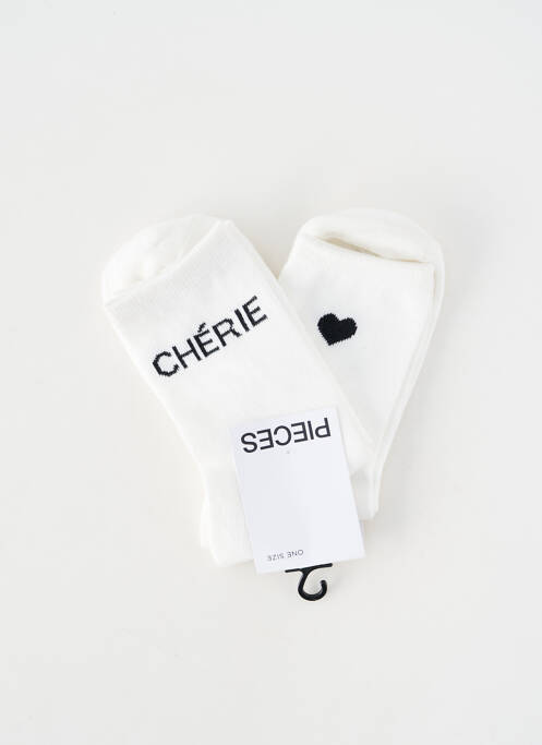 Chaussettes blanc PIECES femme