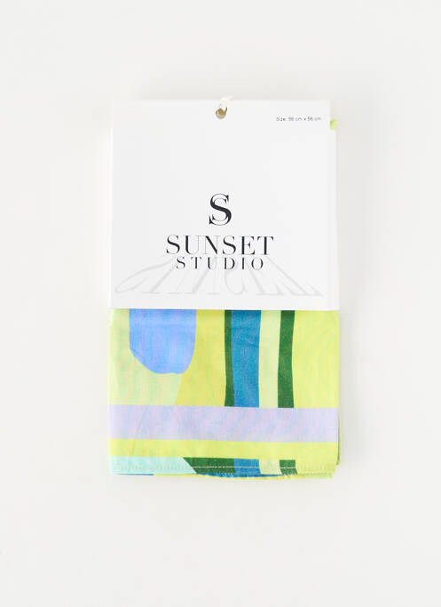 Foulard vert SUNSET STUDIO femme