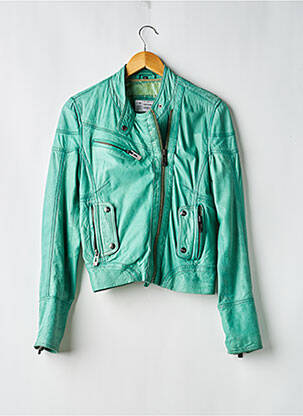 Veste en cuir vert MAZE femme