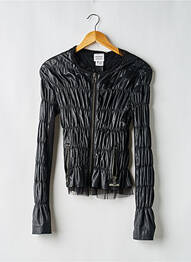 Veste en cuir noir TWINSET femme