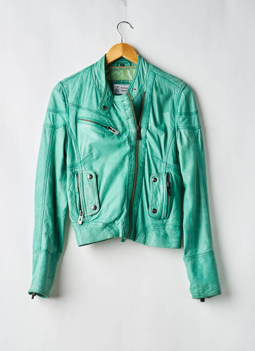 Veste en cuir vert MAZE femme