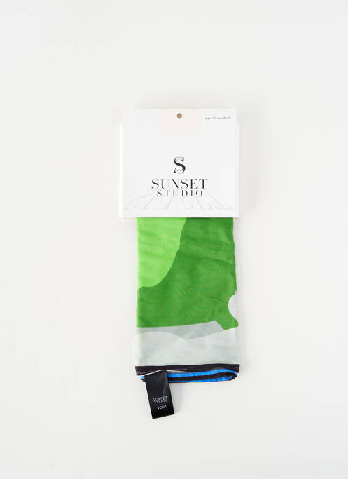 Foulard vert SUNSET STUDIO femme