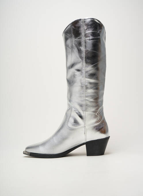 Bottes argent ASTRID BLACK LABEL femme