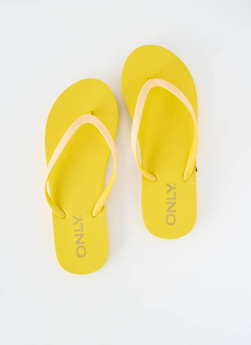 Tongs jaune ONLY femme