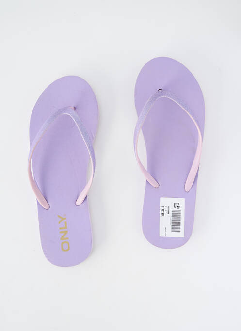 Tongs violet ONLY femme