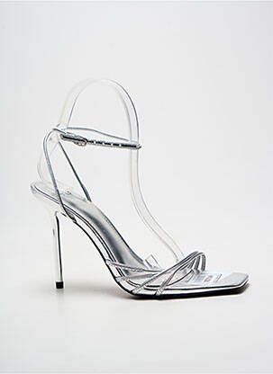 Sandales/nu pieds argent MANGO femme
