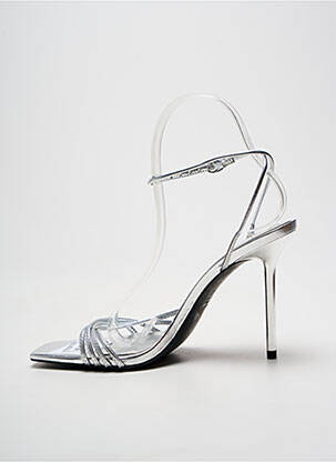 Sandales/nu pieds argent MANGO femme