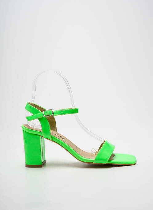 Sandales/Nu pieds vert YUGEN femme
