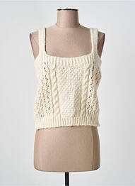 Débardeur beige MANGO femme